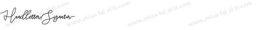 Handletter Signatur字体转换